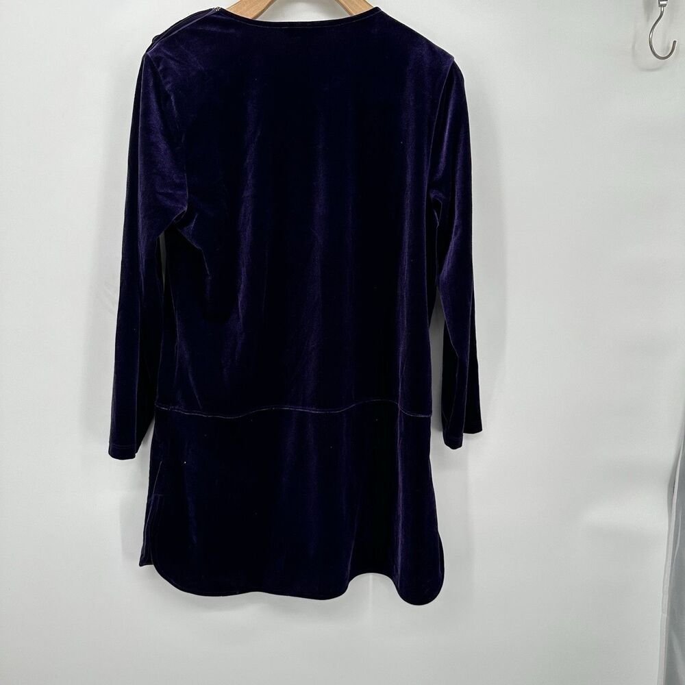Ralph Lauren Black‎ Label Top Size M Medium Purple Velvet Gold Buttons Gold RARE - Picture 5 of 13